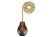 16104 - Wooden Knob 12-in Brass Pull Chain
