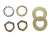 24115 - Brass-plated Steel 6 Assorted Lamp Nuts