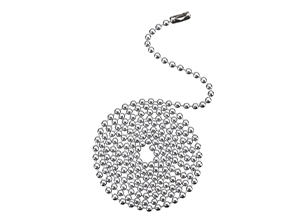 17110 - Chrome Finish Beaded Chain with Connector