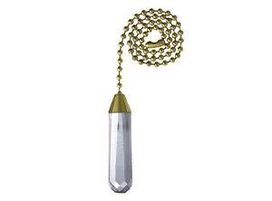 16203 - Acrylic Cylinder 12-in Brass Pull Chain