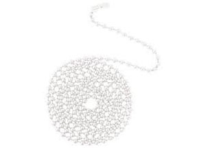 17205 - White Plastic Beaded Chain with Connector