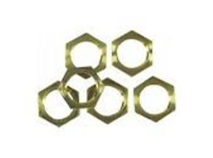 24109 - 1/8 IP Solid Brass/Steel 6 Hex Nuts